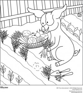 Rhyme Gardening Coloring Page